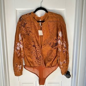 NWT FP Intimately, Women’s Size Medium, Embroidered Bodysuit